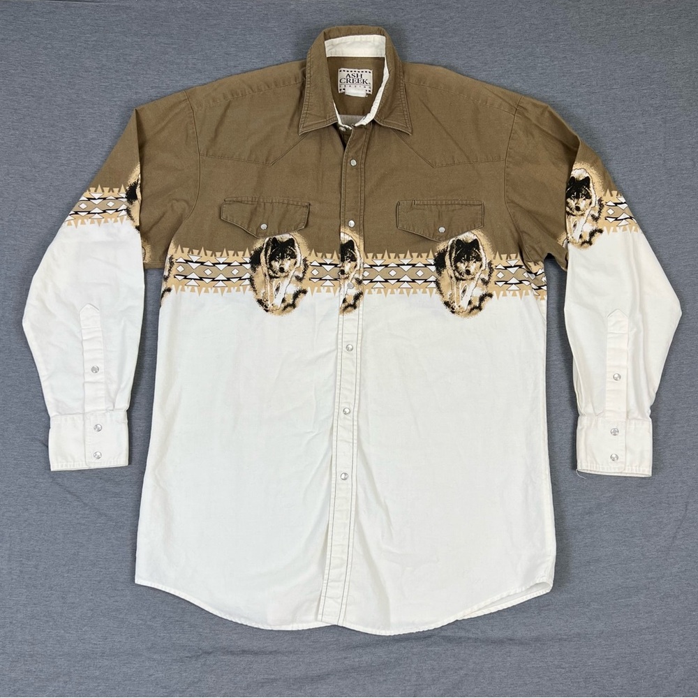 Ash Creek Brown and Cream Men's Western Shirt